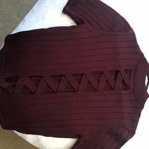 Burgundy crop top